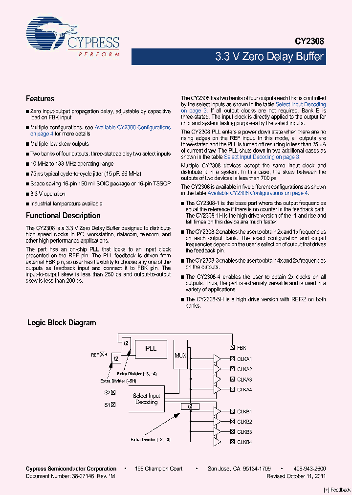 CY2308ZXI-1H_4603963.PDF Datasheet