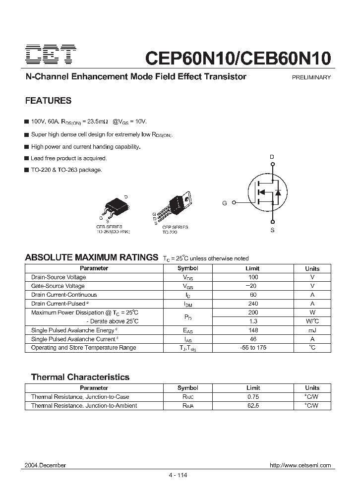 CEB60N10_4608272.PDF Datasheet