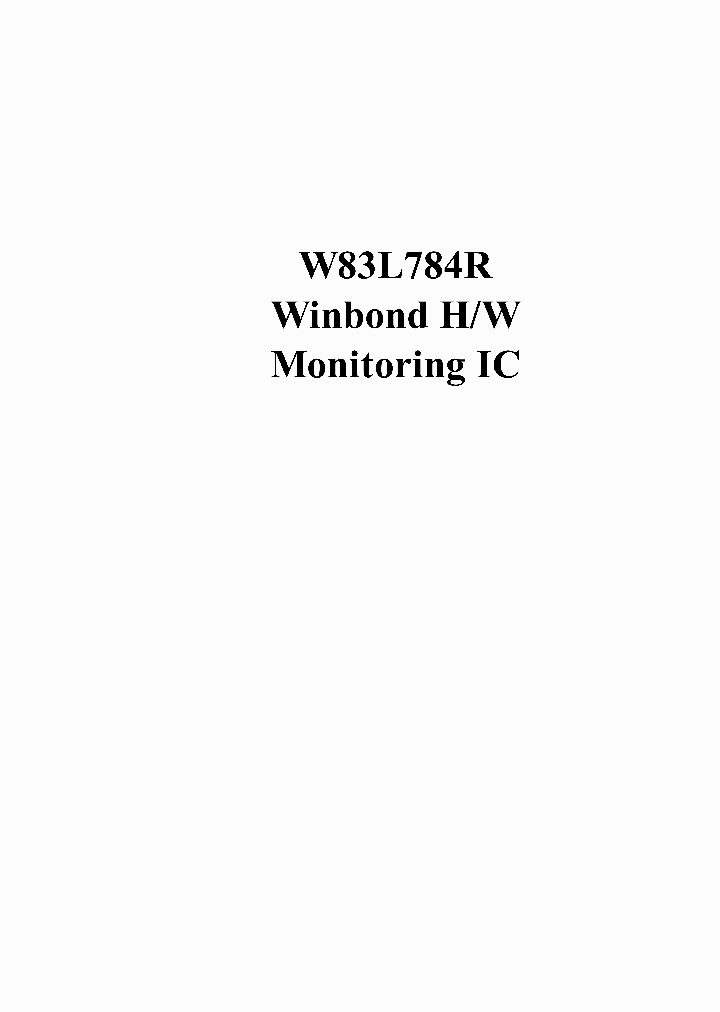 W83L784_4608858.PDF Datasheet
