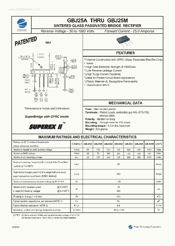 GBJ25J_4611627.PDF Datasheet