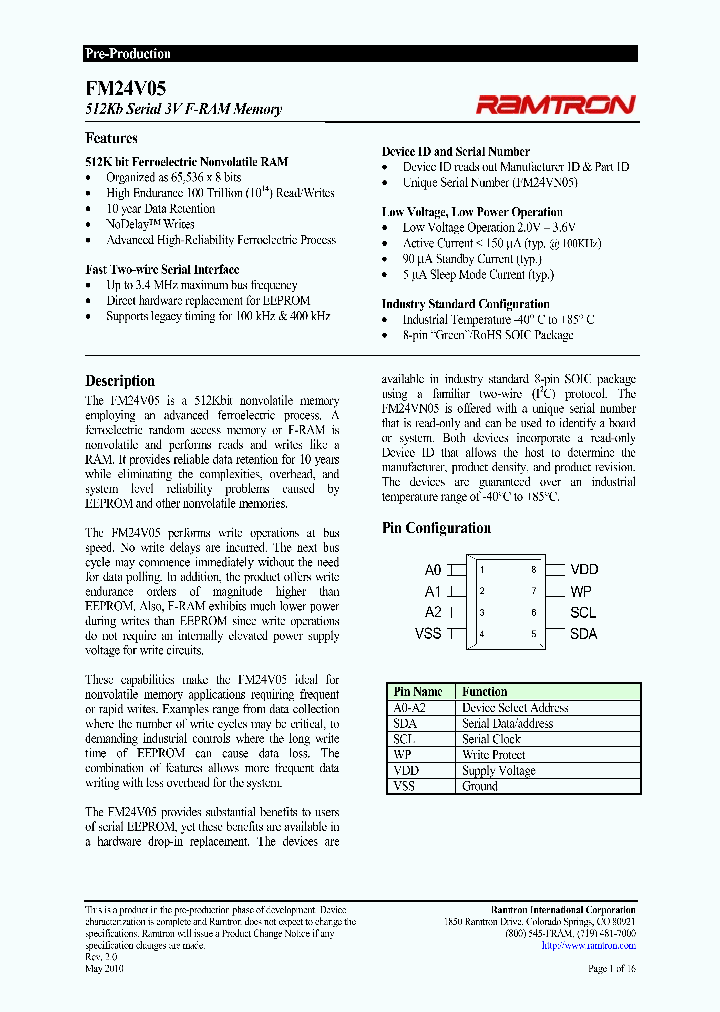 FM24V0510_4613419.PDF Datasheet