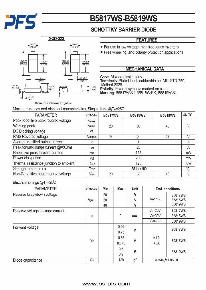 B5817WS_4618929.PDF Datasheet