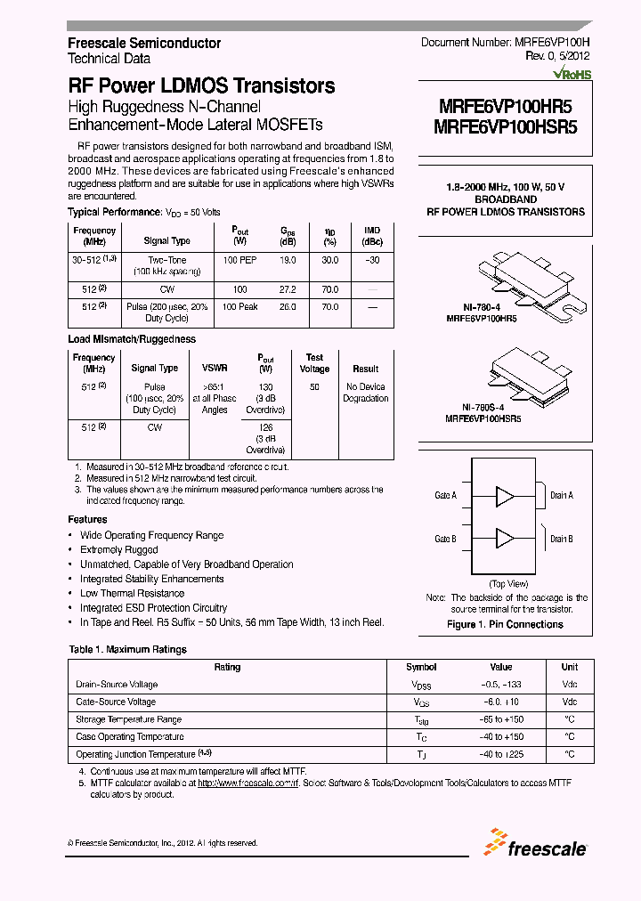 MRFE6VP100H_4620207.PDF Datasheet