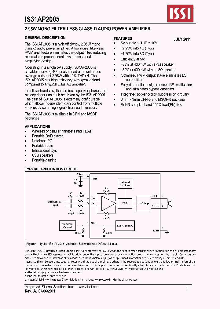 IS31AP2005_4624246.PDF Datasheet