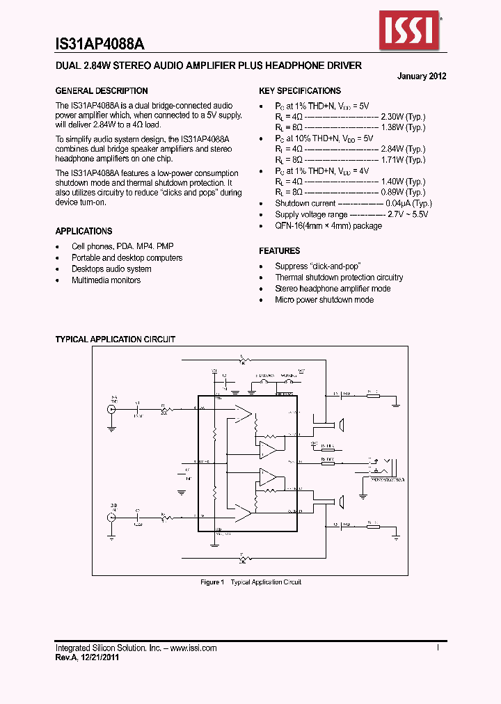 IS31AP4088A_4624256.PDF Datasheet