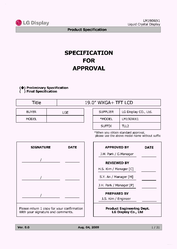 LM190WX1-TLL2_4627783.PDF Datasheet