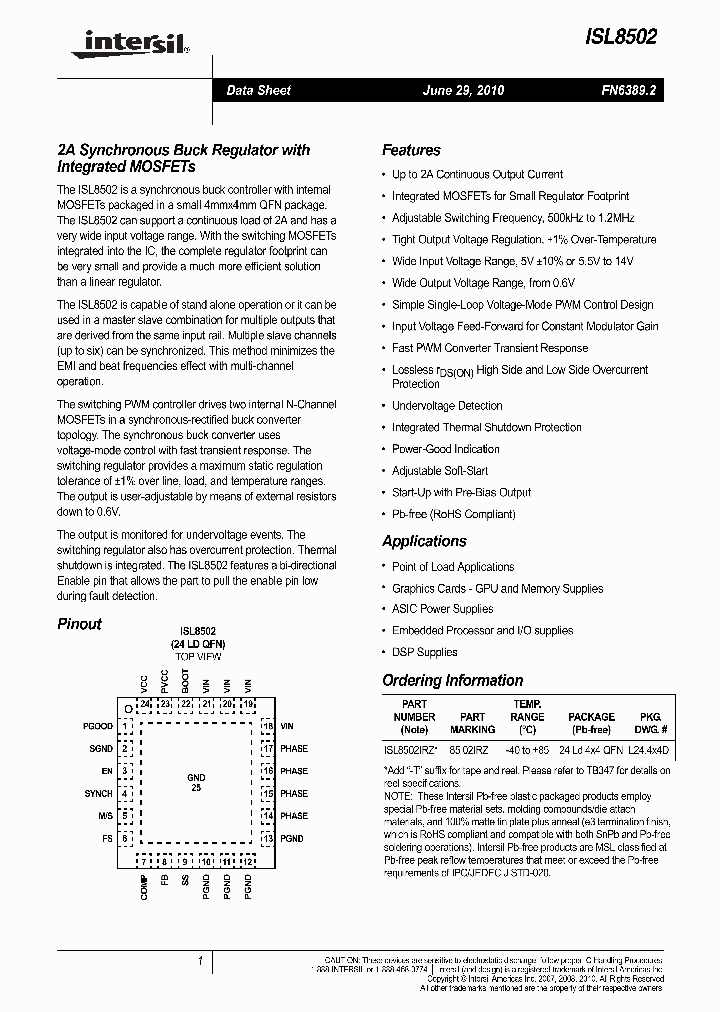 ISL8502_4637768.PDF Datasheet