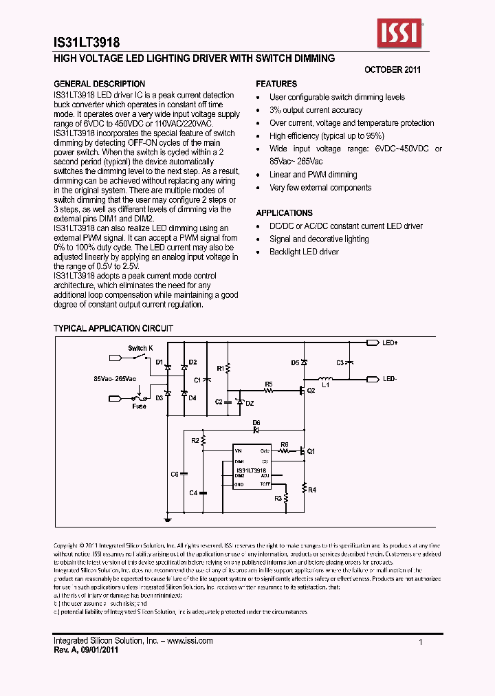 IS31LT3918_4638189.PDF Datasheet