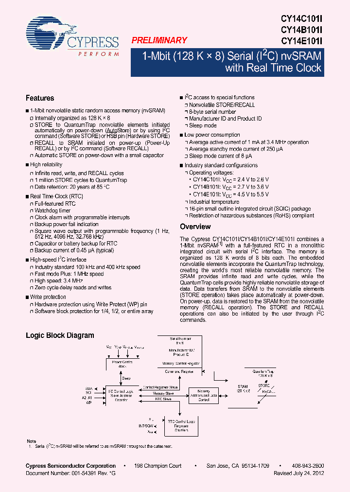 CY14B101I-SFXI_4645558.PDF Datasheet