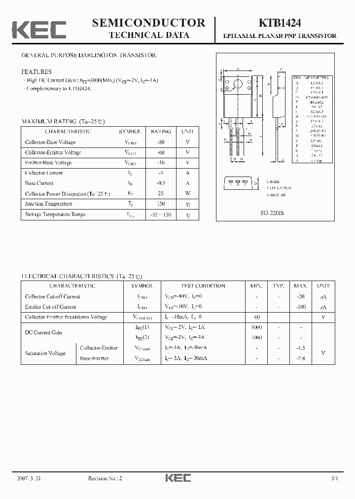 KTB142407_4650194.PDF Datasheet