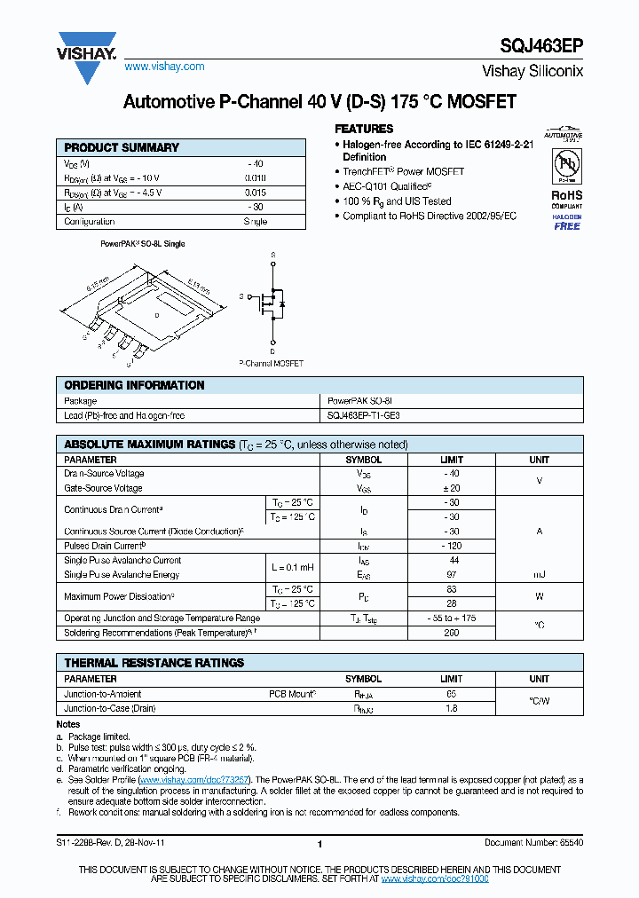 SQJ463EP_4650851.PDF Datasheet