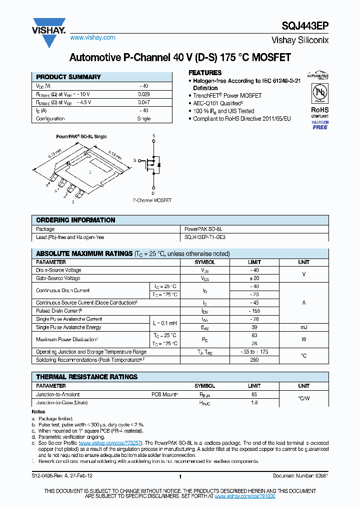 SQJ443EP_4650848.PDF Datasheet