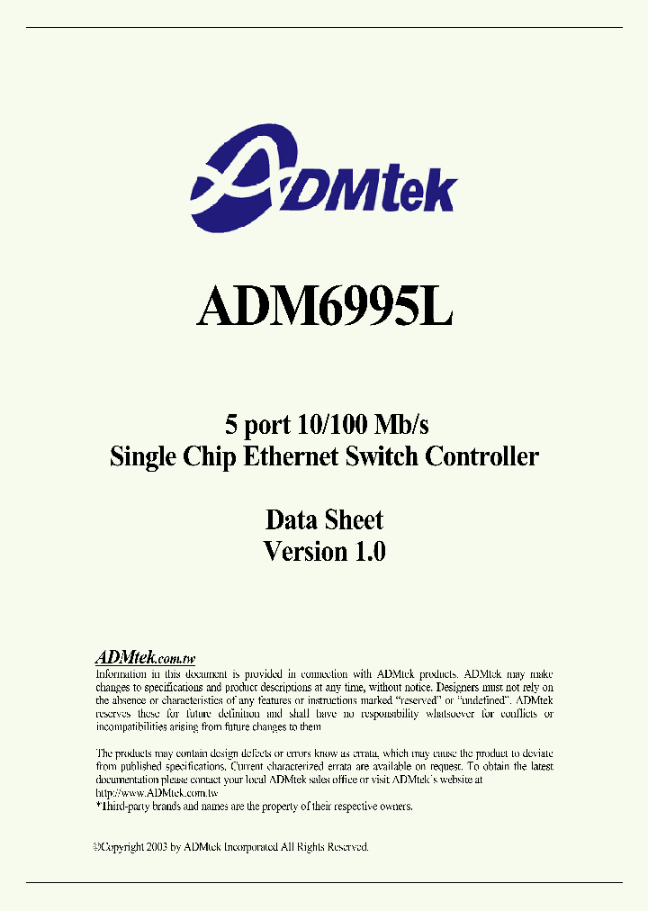 ADM6995L_4669334.PDF Datasheet