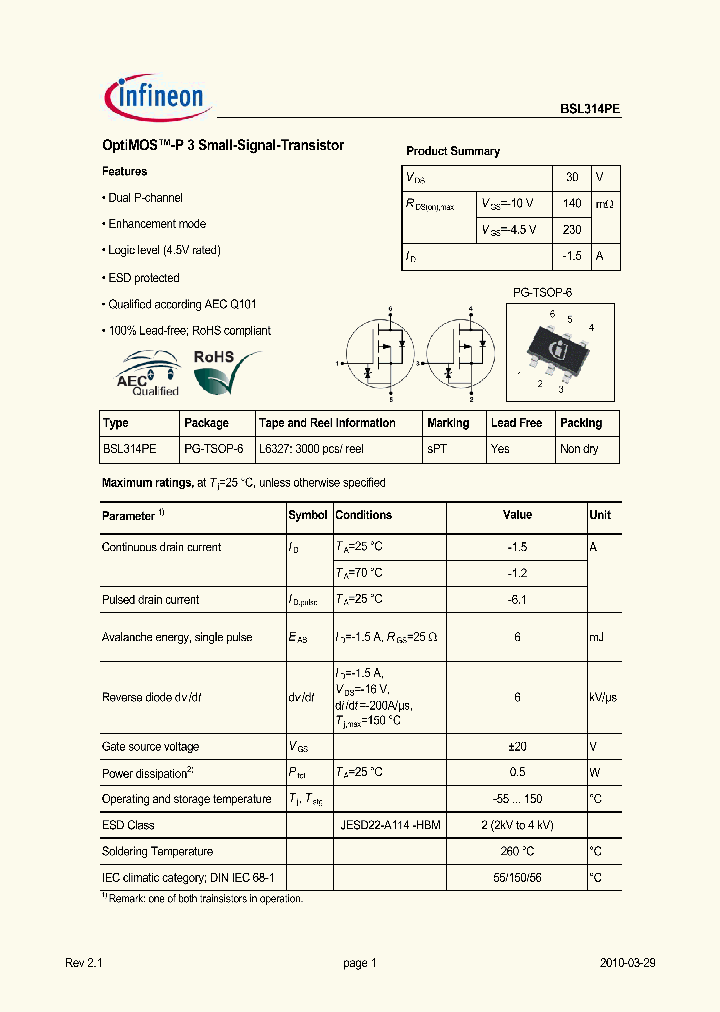 BSL314PE_4669724.PDF Datasheet