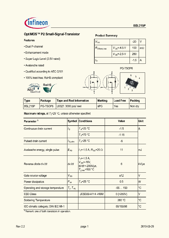 BSL215P_4669718.PDF Datasheet