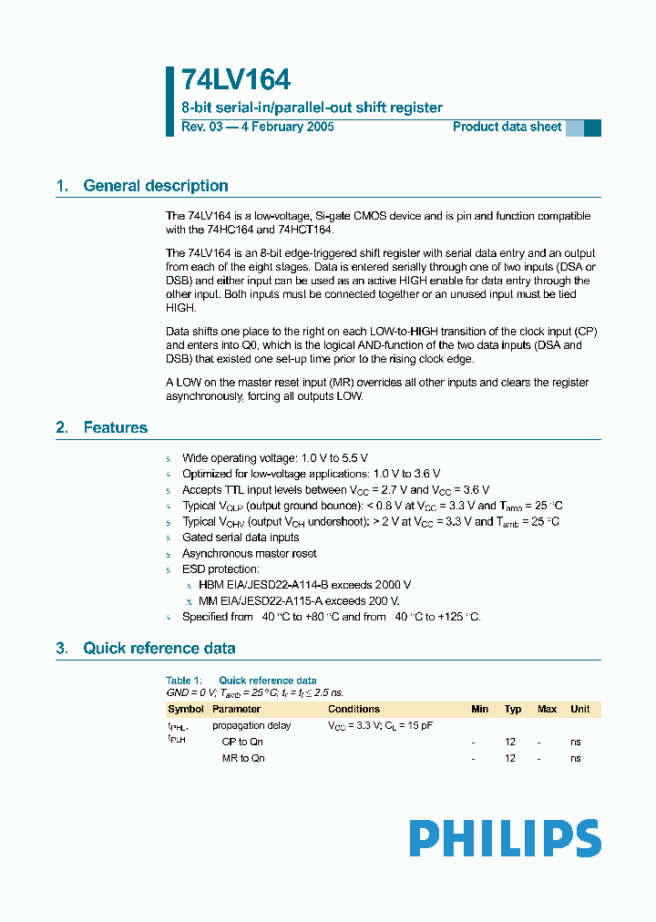 74LV164BQ_4677529.PDF Datasheet