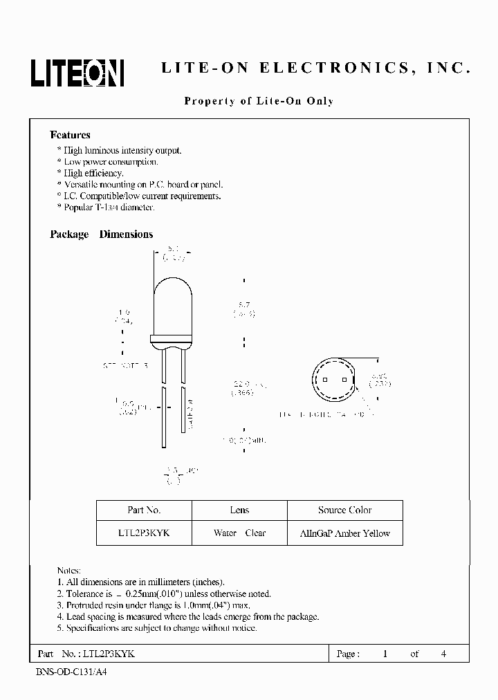 LTL2P3KYK_4677171.PDF Datasheet