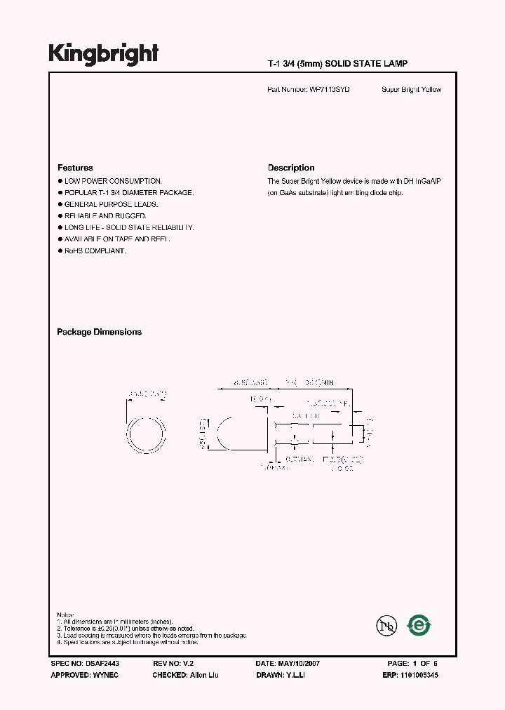 WP7113SYD_4676726.PDF Datasheet