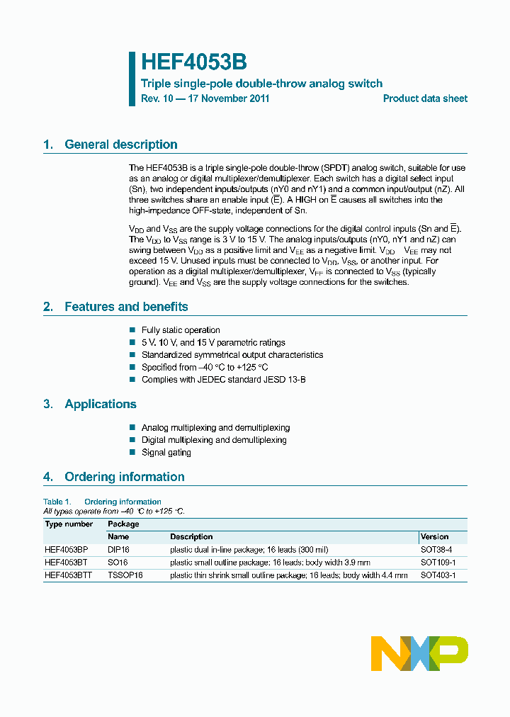 HEF4053BTT_4681487.PDF Datasheet