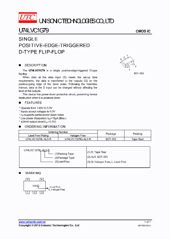 U74LVC1G79G-AL5-R_4681347.PDF Datasheet