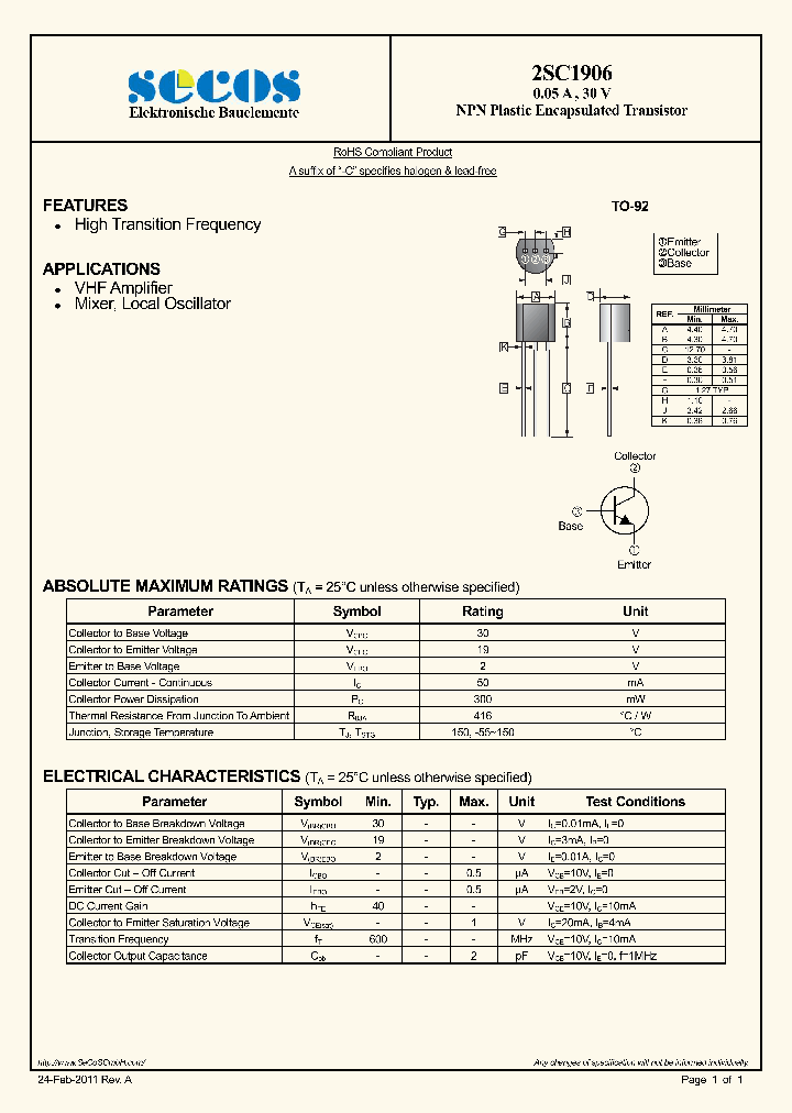 2SC1906_4684269.PDF Datasheet