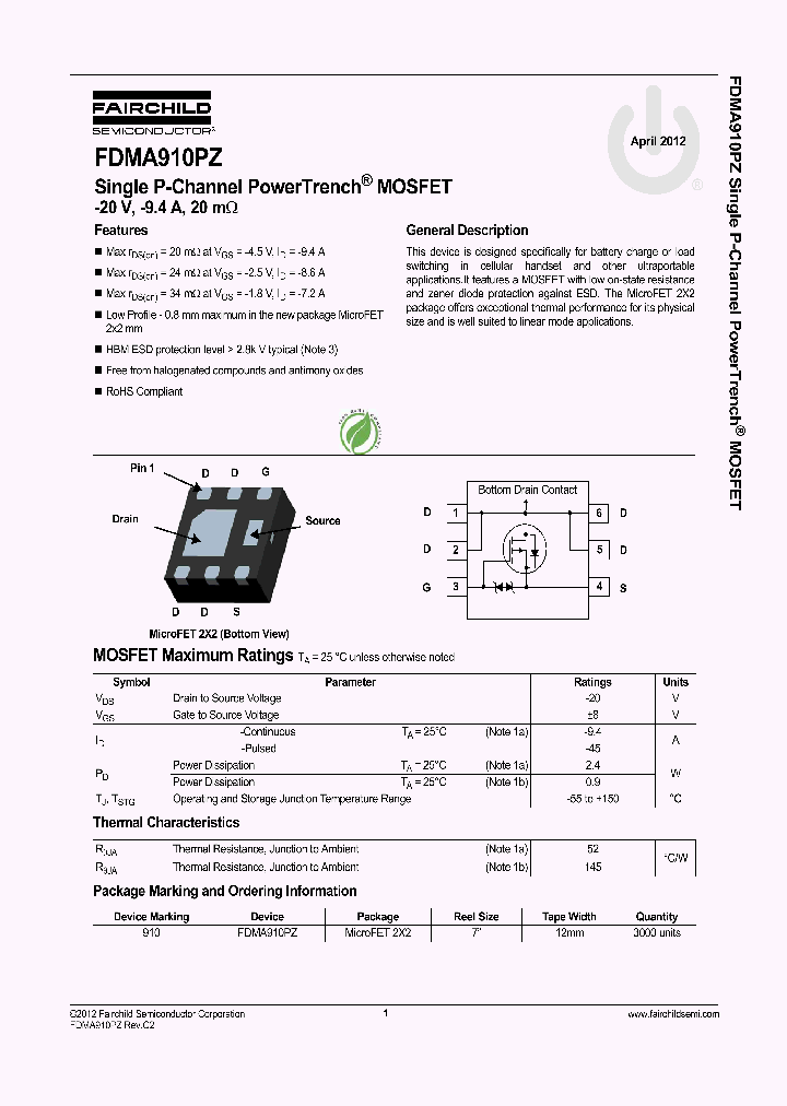 FDMA910PZ_4685100.PDF Datasheet