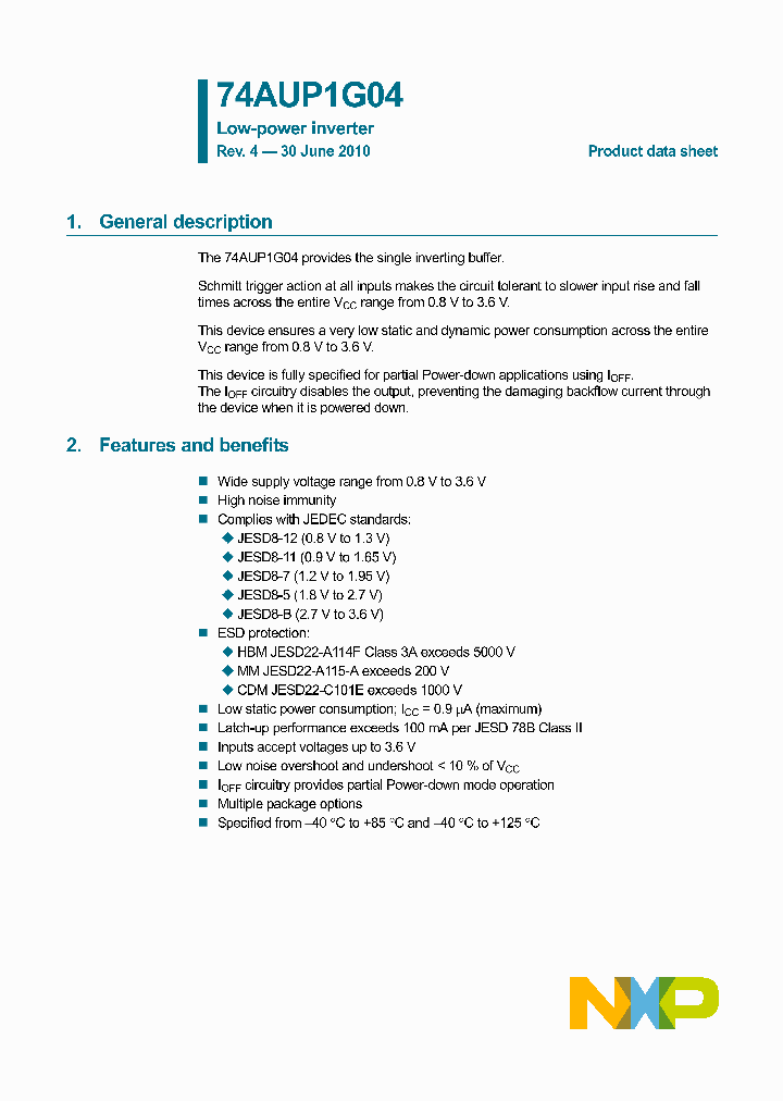 74AUP1G04GN_4685698.PDF Datasheet