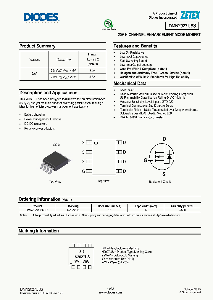 DMN2027USS_4692301.PDF Datasheet