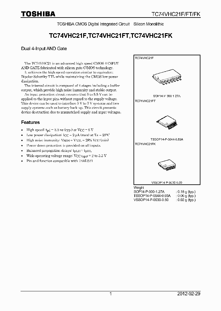 TC74VHC21FK12_4694175.PDF Datasheet