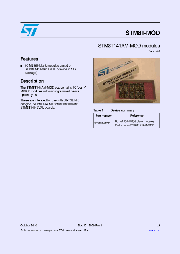 STM8T-MOD_4716213.PDF Datasheet