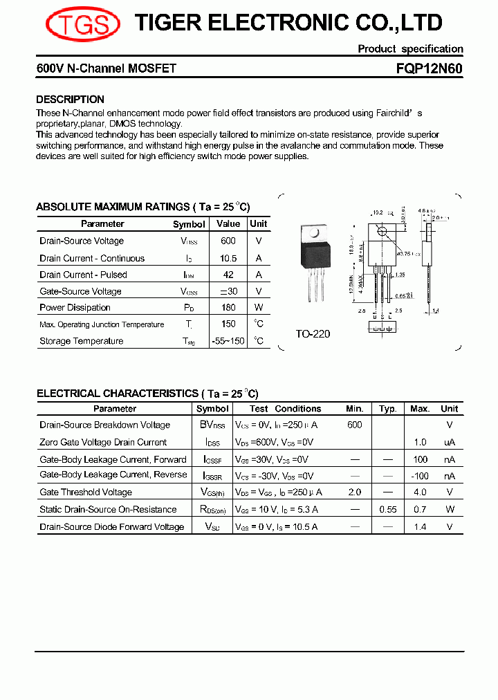 FQP12N60_4717822.PDF Datasheet