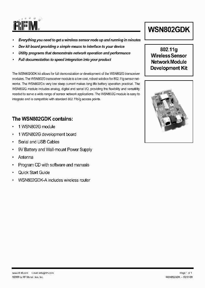 WSN802GDK_4728795.PDF Datasheet