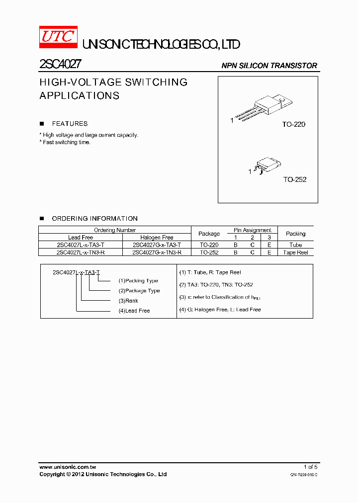 2SC4027L-X-TA3-T_4741339.PDF Datasheet