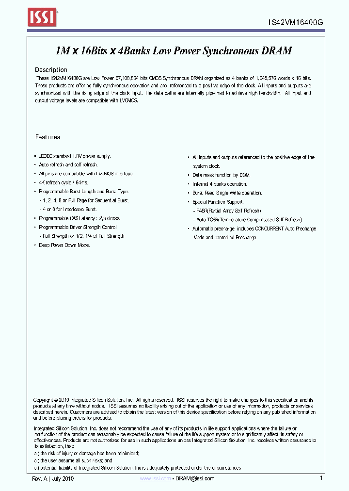IS42VM16400G_4744141.PDF Datasheet