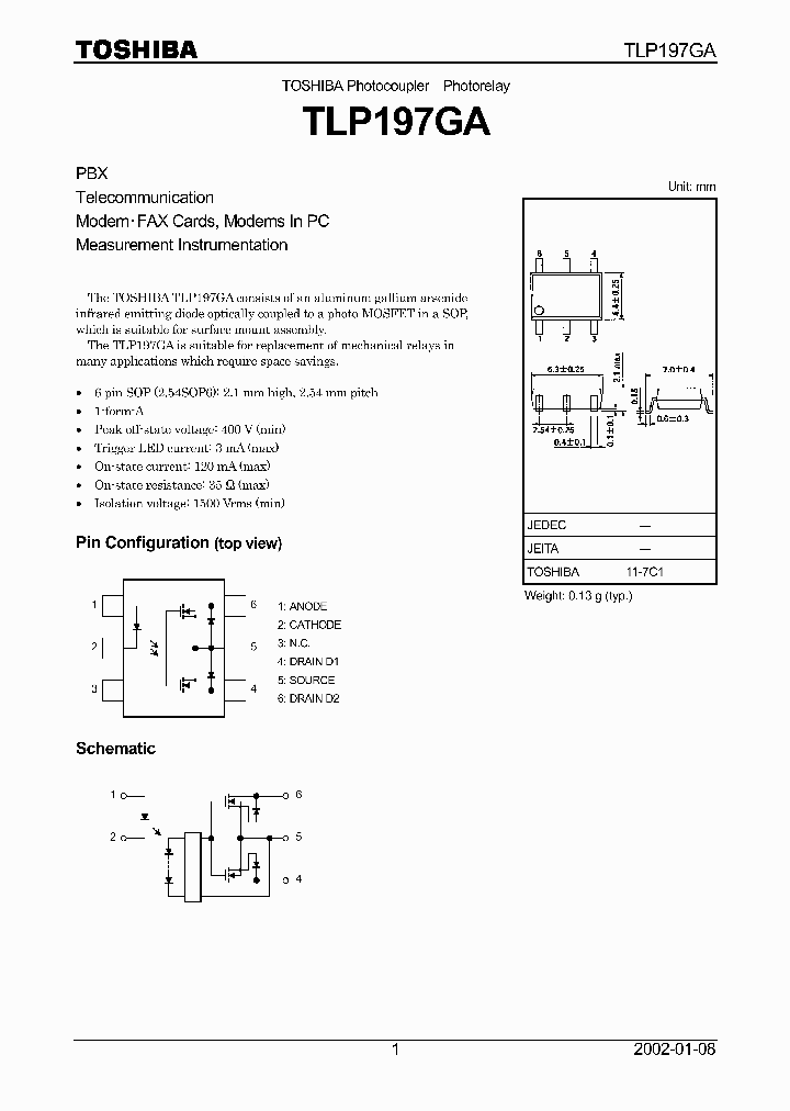 TLP197GA_4748353.PDF Datasheet