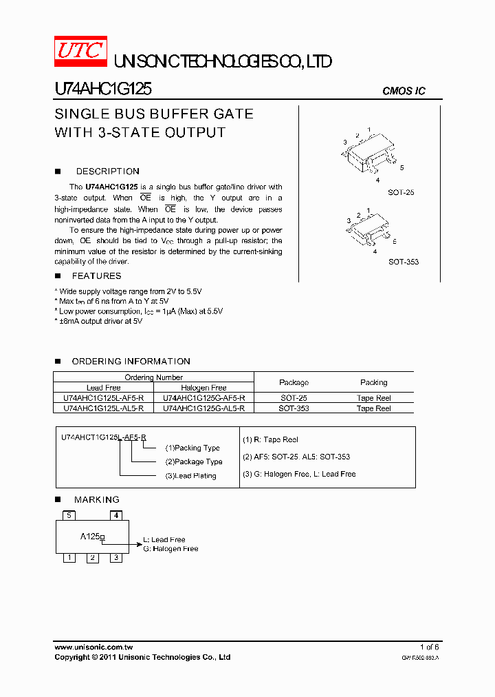 U74AHC1G125G-AL5-R_4752715.PDF Datasheet