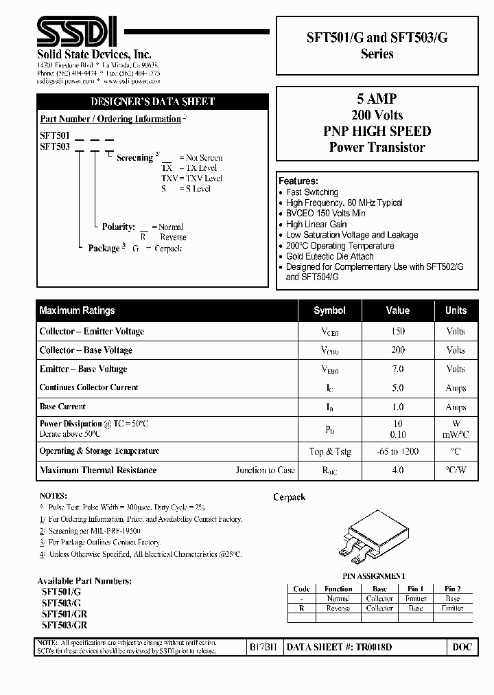 SFT501-G1_4772576.PDF Datasheet