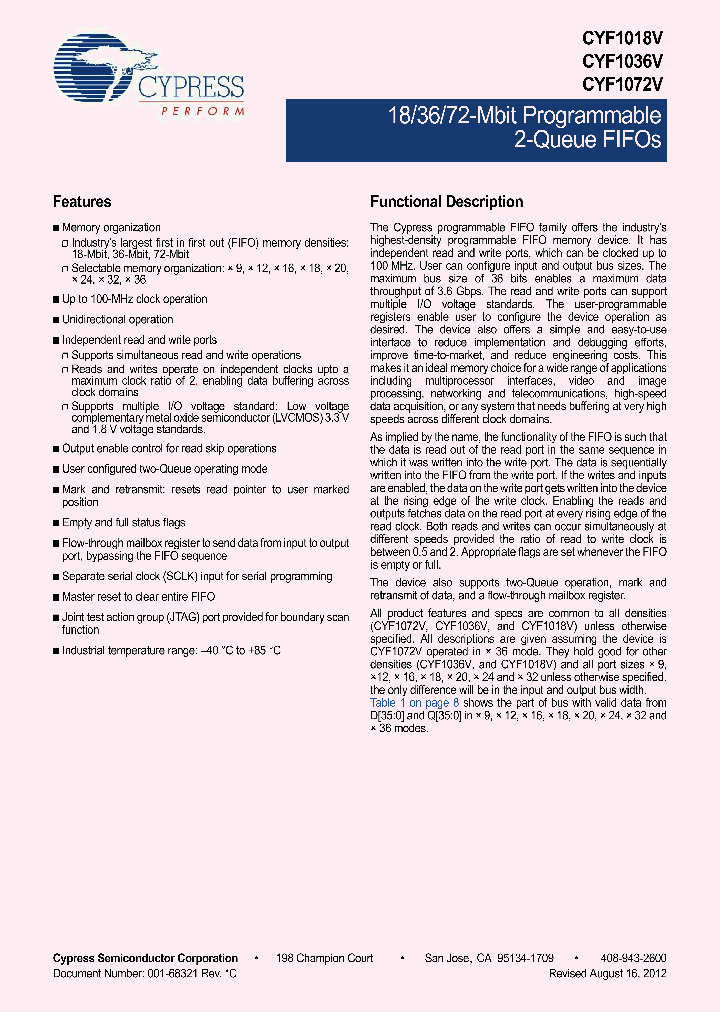 CYF1072V33L-100BGXI_4788998.PDF Datasheet