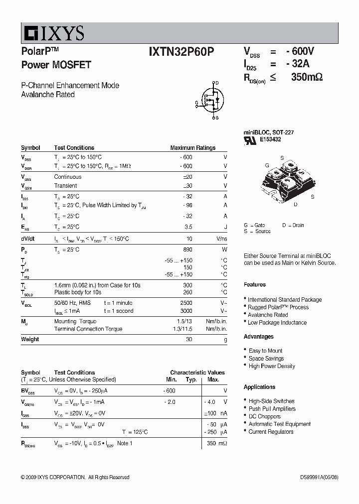 IXTN32P60P_4791029.PDF Datasheet