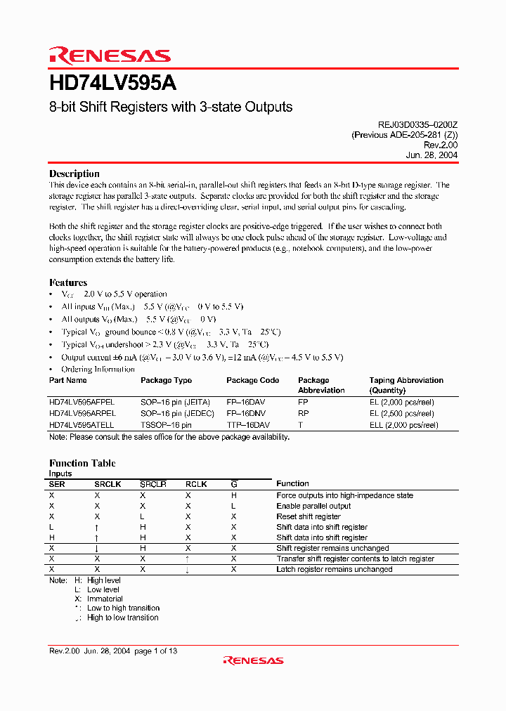 HD74LV595ATELL_4795289.PDF Datasheet