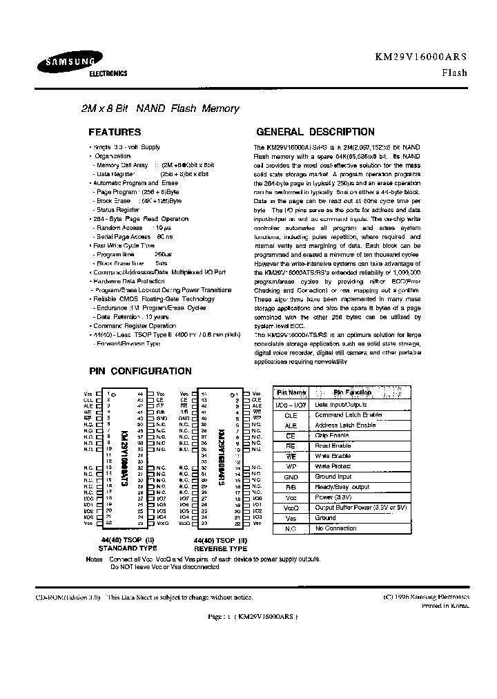 KM29V16000ARS_4807972.PDF Datasheet