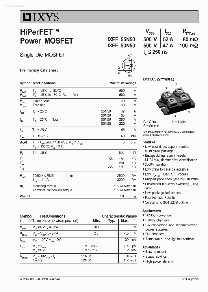 IXFE50N50_4810905.PDF Datasheet