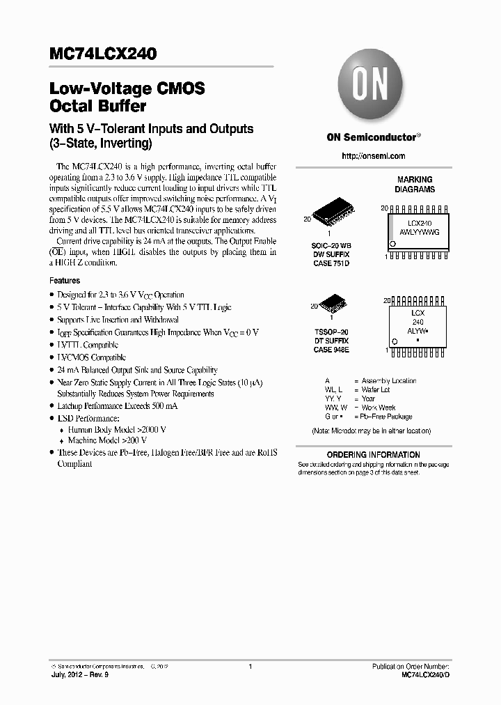 MC74LCX240DTR2G_4813734.PDF Datasheet