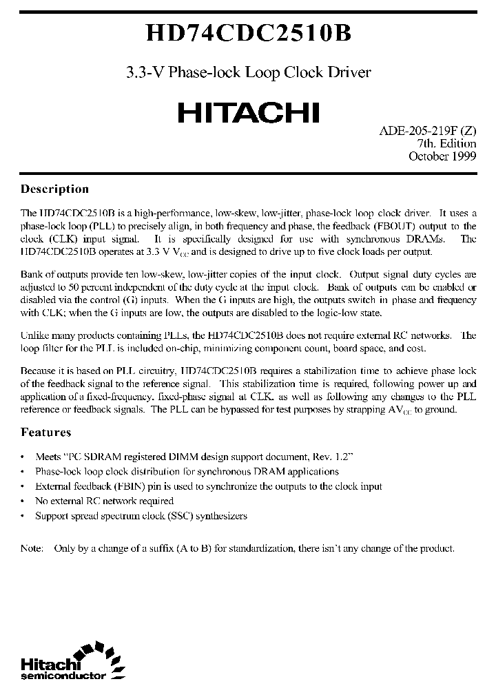 HD74CDC2510B_4834172.PDF Datasheet