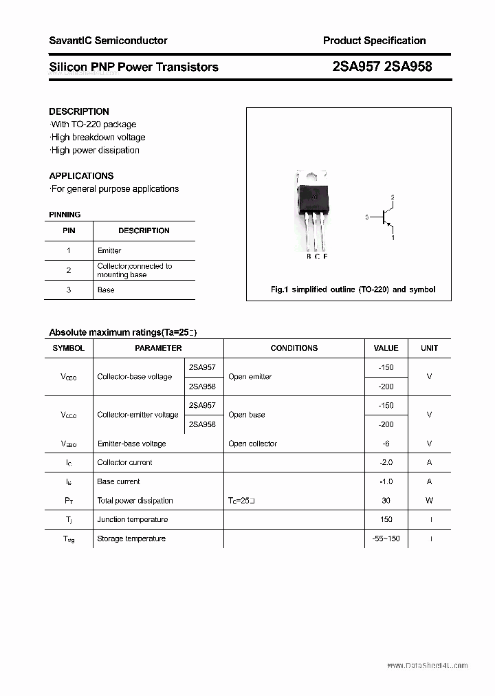 2SA957_4836328.PDF Datasheet