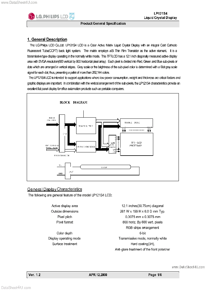 LP121S4_4840527.PDF Datasheet