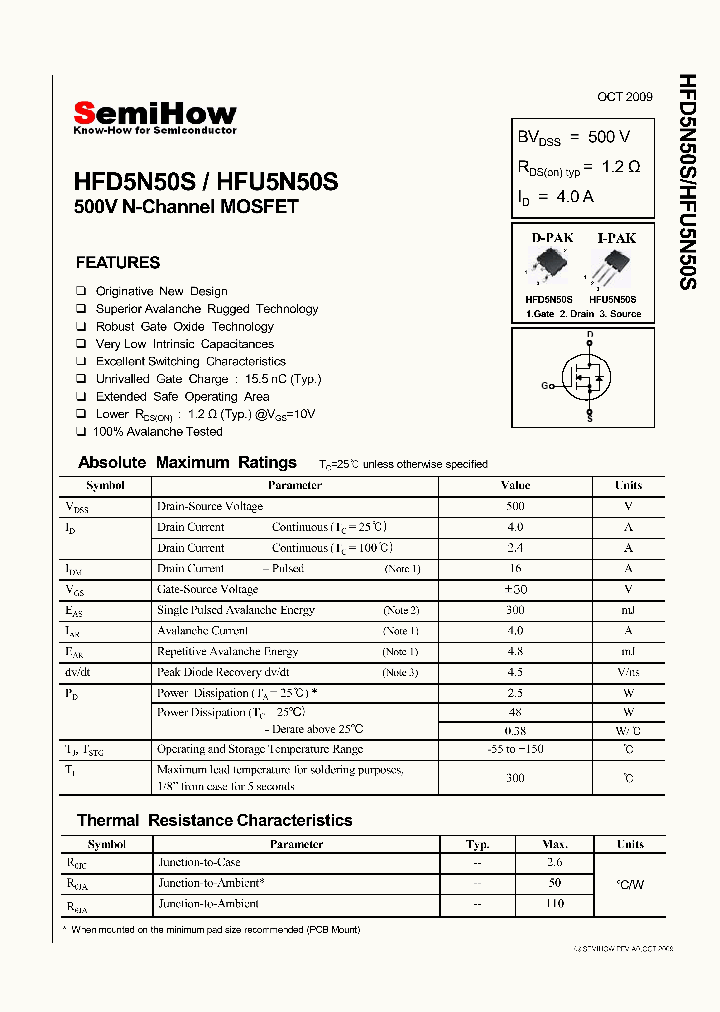 HFU5N50S_4857196.PDF Datasheet