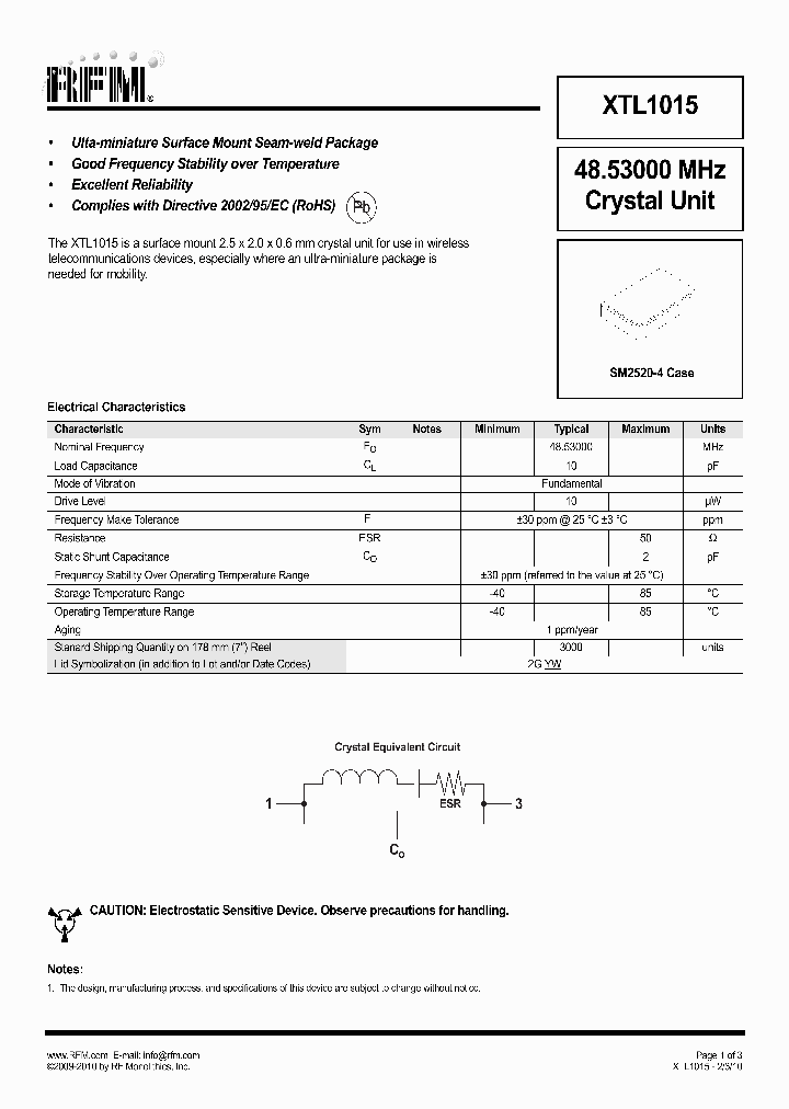 XTL1015_4860339.PDF Datasheet