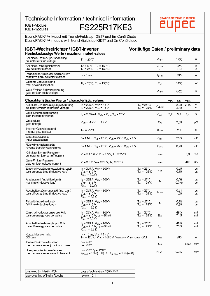 FS225R17KE3_4869458.PDF Datasheet