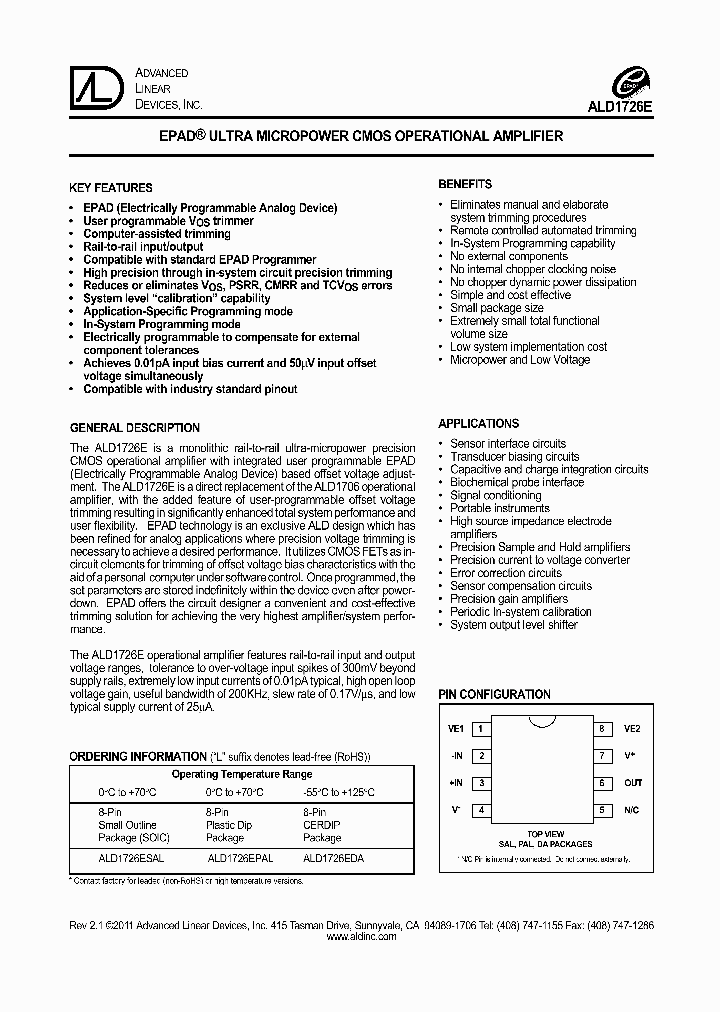 ALD1726ESAL_4874537.PDF Datasheet